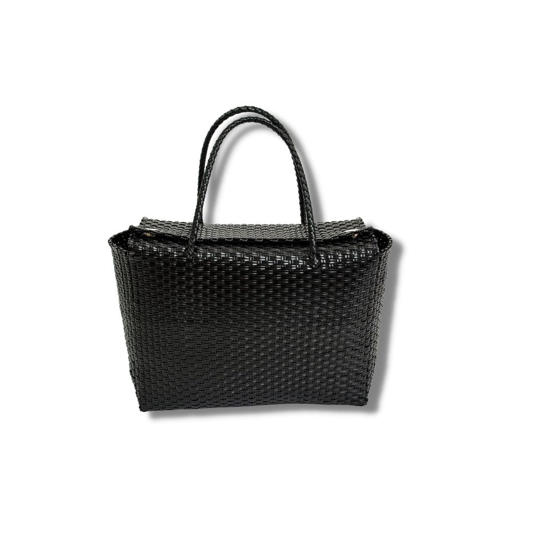 RECYCLED PLASTIC WOVEN SATCHEL